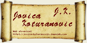 Jovica Koturanović vizit kartica